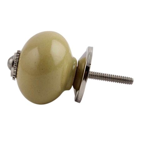 Spanish Olive Silver Fitting Ceramic Dresser Knob